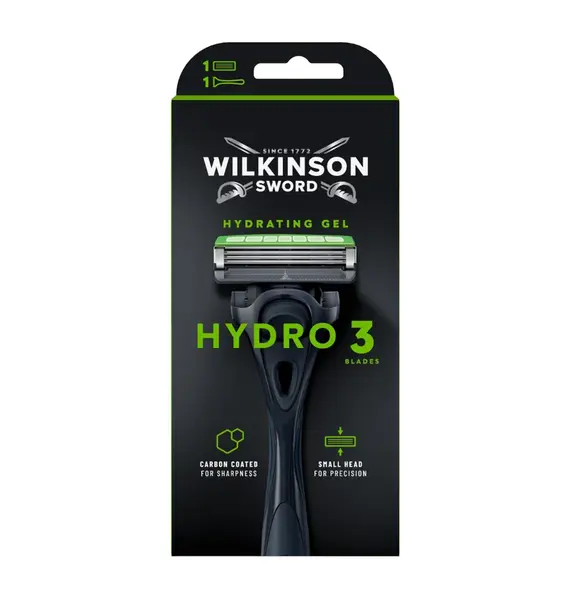 Wilkinson Hydro 3 Black Edition holicí strojek + 1 náhradní hlavice