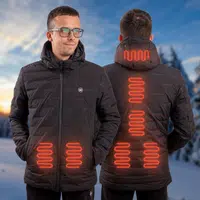 Pánská vyhřívaná bunda W-TEC HEATborg černá 3XL