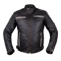 Kožená moto bunda W-TEC Helsin černo-bílá 6XL