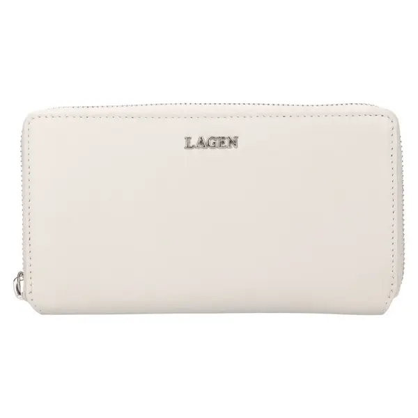 Dámská kožená peněženka Lagen Quenby - světle šedá