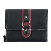 Dámská kožená peněženka DD Anekta Patricie - černo-vínová