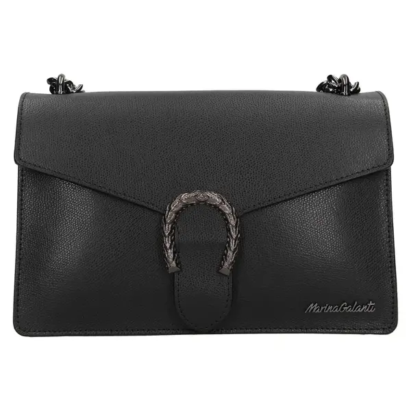 Dámská kožená crossbody kabelka Marina Galanti Aredea - černá