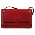 Kožená dámska crosbody kabelka Katana Nicca - tmavo červená