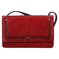 Kožená dámska crosbody kabelka Katana Nicca - tmavo červená
