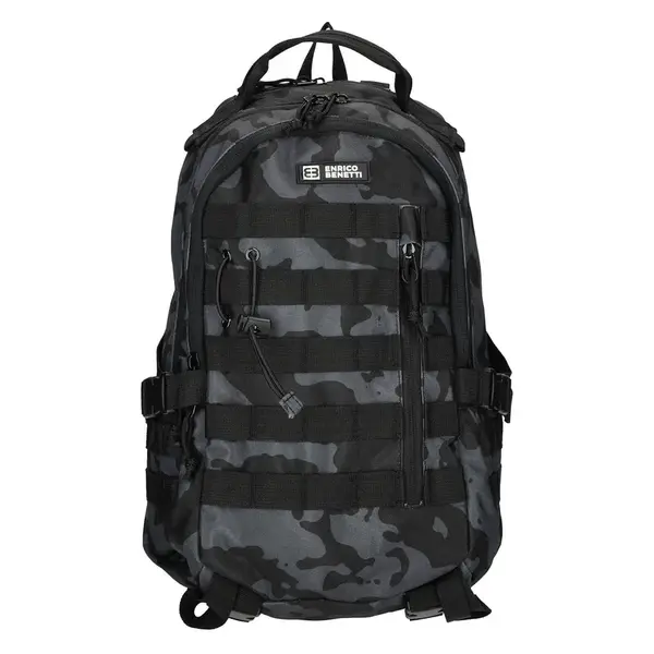 Moderný pánsky batoh Enrico Benetti Cillian - čierno-šedá