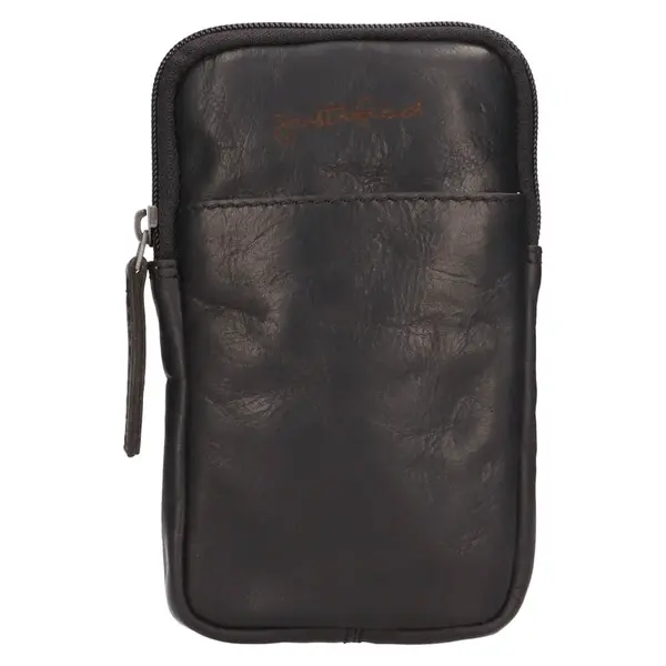 Dámska kožená crossbody kabelka na telefón Justified Dana - čierna