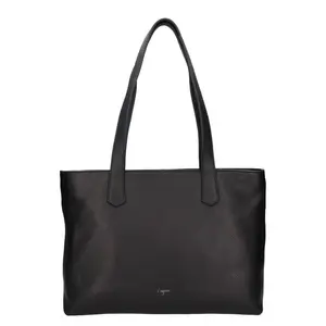 Dámska kožený kabelka Lagen Mille - čierna