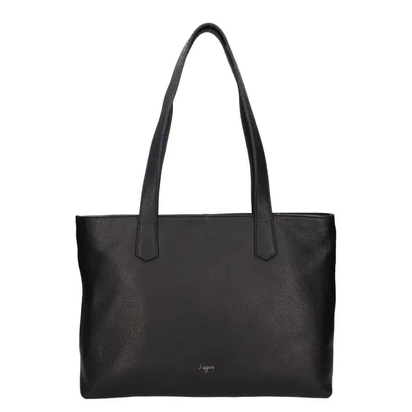 Dámska kožený kabelka Lagen Mille - čierna