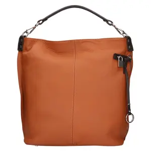 Dámska kožená kabelka The Trend Lotta - koňak