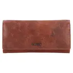 Dámska kožená peňaženka Lagen Rowena - tmavo hnedá