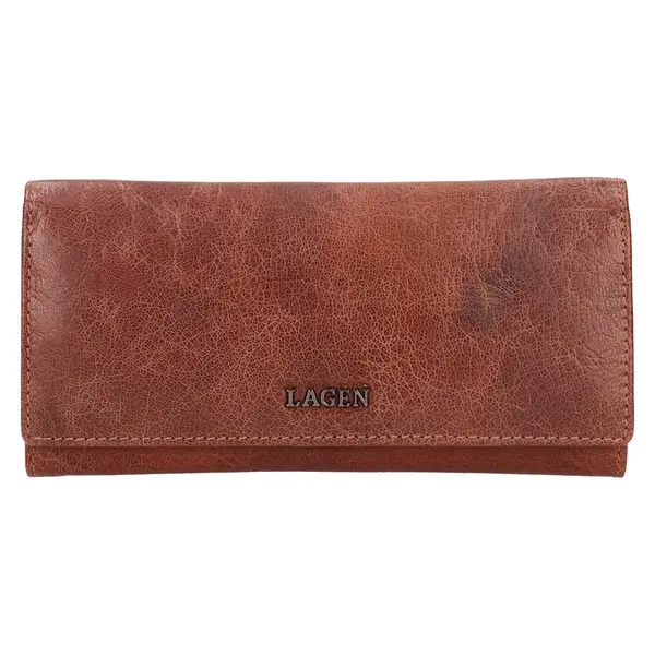 Dámska kožená peňaženka Lagen Rowena - tmavo hnedá