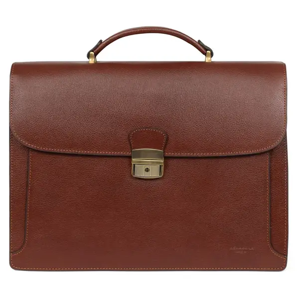 Celokožená pánská aktovka Hexagona Phills - hnedá