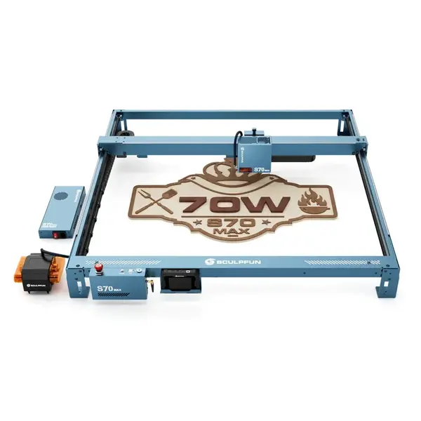 SCULPFUN S70 MAX 70W Laser Engraver 36000mm/min Fast Speed 0.15×0.12mm Laser Spot 830*800mm