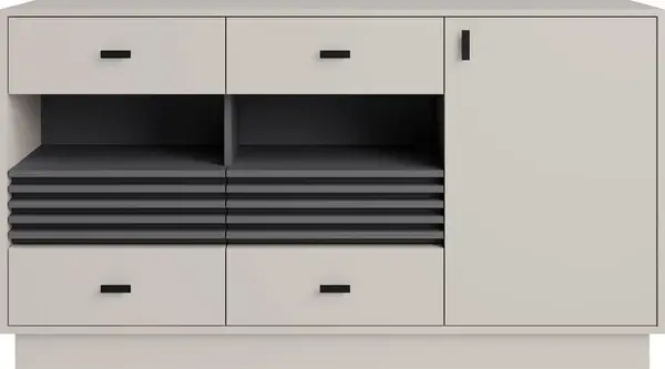 Komoda AllMo AL8 Barva korpusu + barva dveří: Kašmír + Antracit