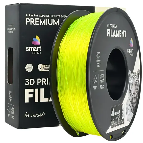 Smart Print FG-S125-E1, 3D filament, TPU 95A, Yellow, 1kg, 1,75mm
