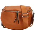 Stylová dámská koženková kabelko-ledvinka Ergitta new, hnědá