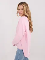 Světle růžová halenka s mašlí