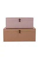 Sada úložných krabíc House Doctor HDMetal 52 x 26 x 20 / 60 x 36 x 24 cm 2-pak