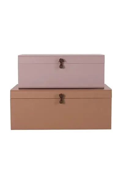 Sada úložných krabíc House Doctor HDMetal 52 x 26 x 20 / 60 x 36 x 24 cm 2-pak