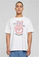 Live in Peace Oversize Tee bílé