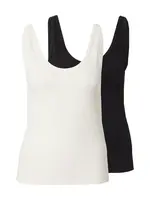 WEEKDAY Top 'Piper'  čierna / biela