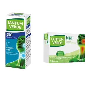 TANTUM VERDE DUO 1,5 mg/ml + 5 mg/ml orální sprej, roztok a Tantum Verde Mint 3mg 20 pastilek 15 ml