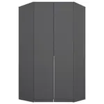 Rauch Möbel ROHOVÁ ŠATNÍ SKŘÍŇ, šedá, 117/229/117 cm