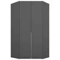 Rauch Möbel ROHOVÁ ŠATNÍ SKŘÍŇ, šedá, 117/229/117 cm