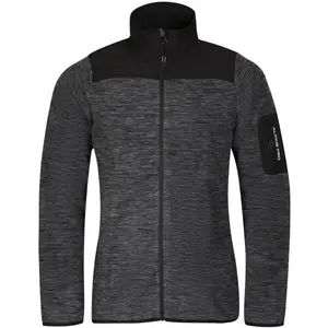 ALPINE PRO LONEB Pánska melírovaná mikina, tmavo sivá, veľkosť