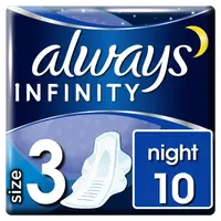 ALWAYS Infinity Night Vložky s křidélky, velikost 3, 10 ks