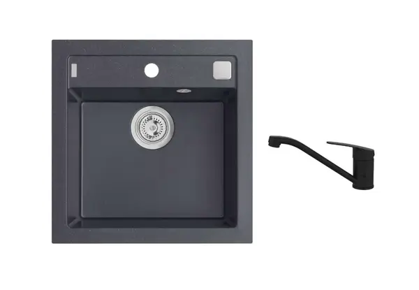 Alveus - Set drezu Formic 20 a batérie Clara, s ovládaním odpadu, carbon SETA25893