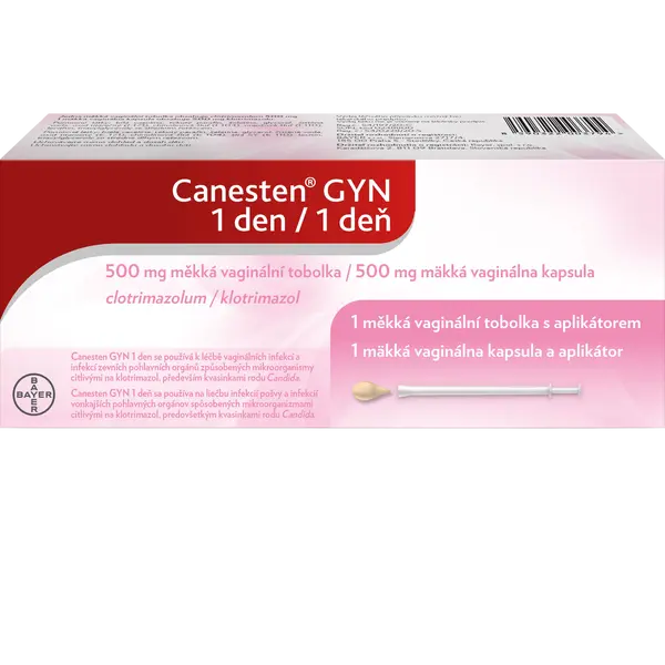 CANESTEN GYN 1 den 500 mg měkká vaginální tobolka 1 ks
