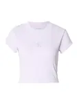 Calvin Klein Jeans Tričko  svetlofialová / biela