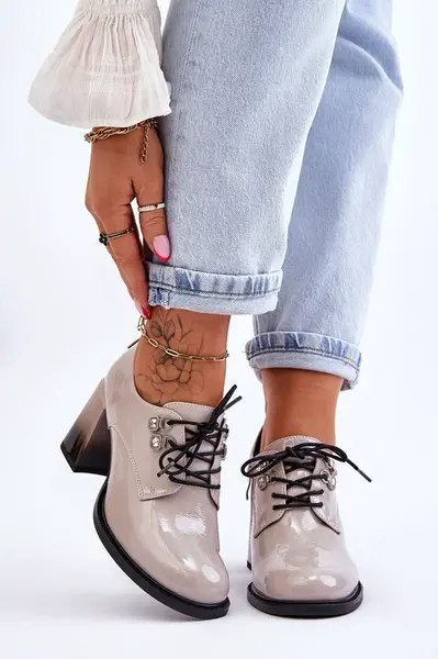 S. BARSKI módní kotníkové boty na podpatku