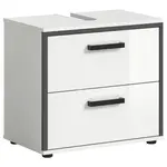 MID.YOU SKŘÍŇKA POD UMYVADLO, vysoce lesklá bílá, vysoce lesklá bílá, 60/55/37 cm