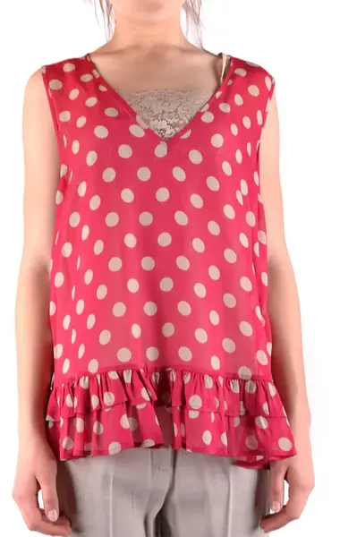 Polka dot blúzka bez rukávov