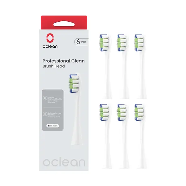 OCLEAN Professional Clean P1C1 W06 náhradní hlavice bílé 6 ks