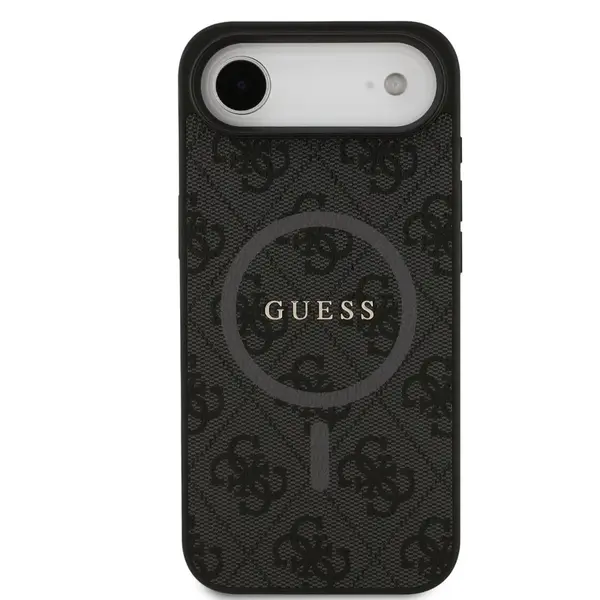 Zadní kryt Guess PU Leather 4G Colored Ring Magnetic pro Apple iPhone Air, černá