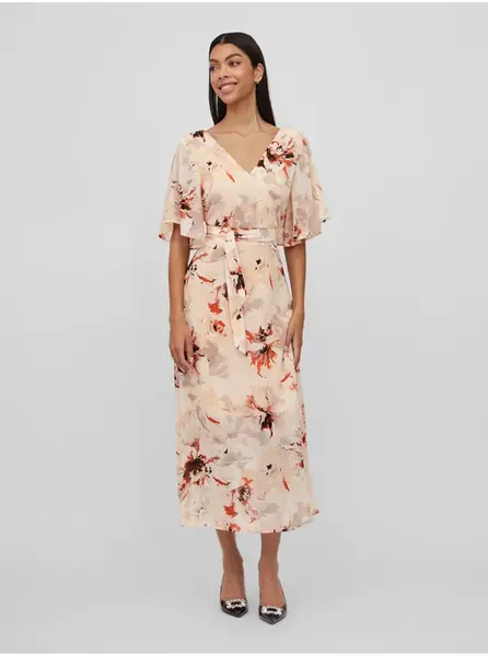 Vila Clothes kvetinové maxi šaty