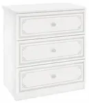Zásuvková komoda betty - bílá/šedá