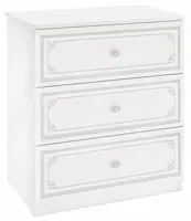 Zásuvková komoda betty - bílá/šedá