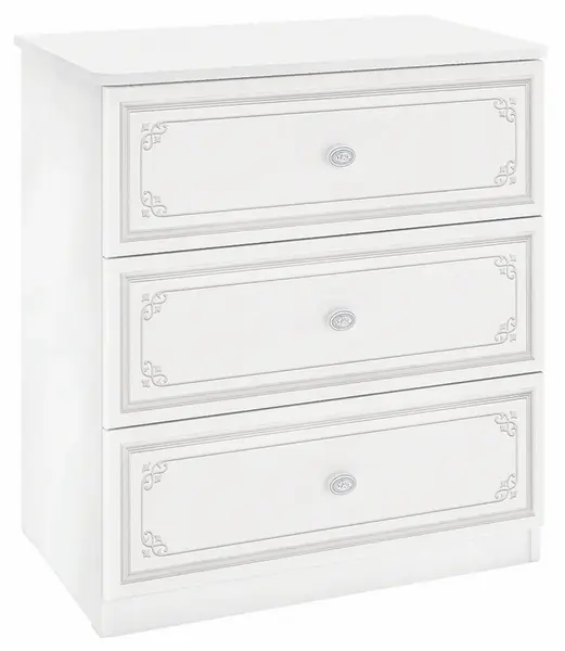 Zásuvková komoda betty - bílá/šedá