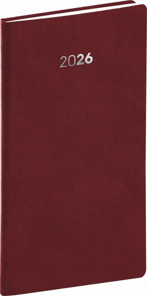 Kapesní diář Balakon 2026, bordó