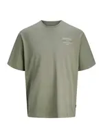 Jack & Jones Plus Tričko 'JJEURBAN EDGE STUDIO'  sivá / biela