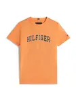 TOMMY HILFIGER Tričko  oranžová / čierna / biela