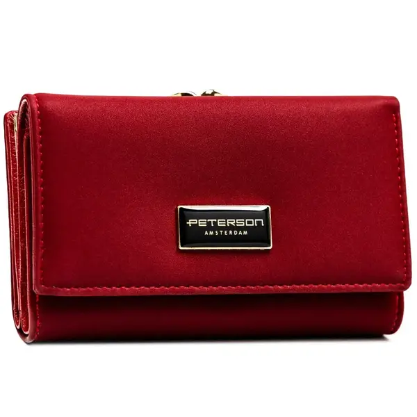 Dámska koženkovo/kožená peňaženka červená - Peterson Haya