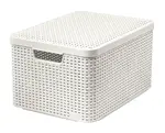 Curver Úložný box Rattan Style2 s víkem M 1 ks krémový