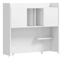 Nástavec se skříňkami a usb na psací stůl vendella - bílá