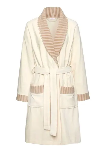 VIVANCE Dlhý župan  béžová / hnedá