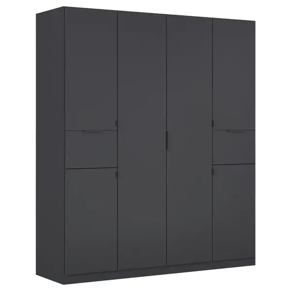 Rauch Möbel ŠATNÍ SKŘÍŇ S OTOČNÝMI DVEŘMI, šedá, 181/210/54 cm